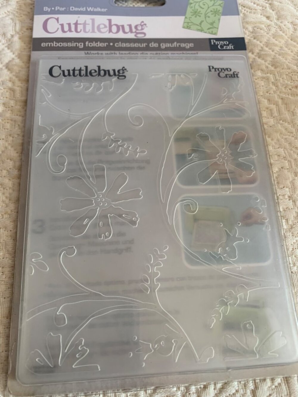 Cricut Cuttlebug Stylized Flowers Embossing Folder New Provo Craft 2008 Design
